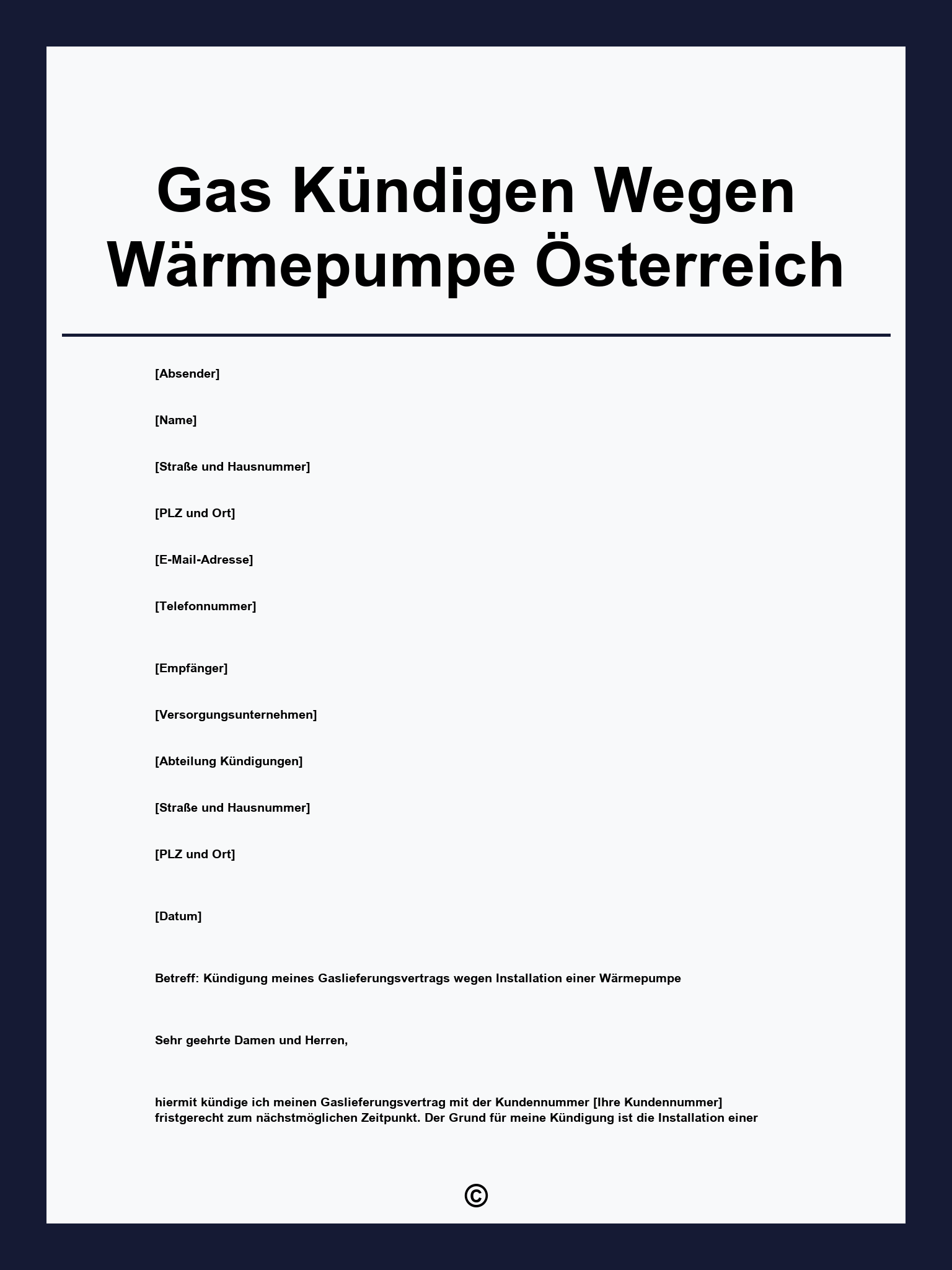 Gas Kündigen Wegen Wärmepumpe Österreich
