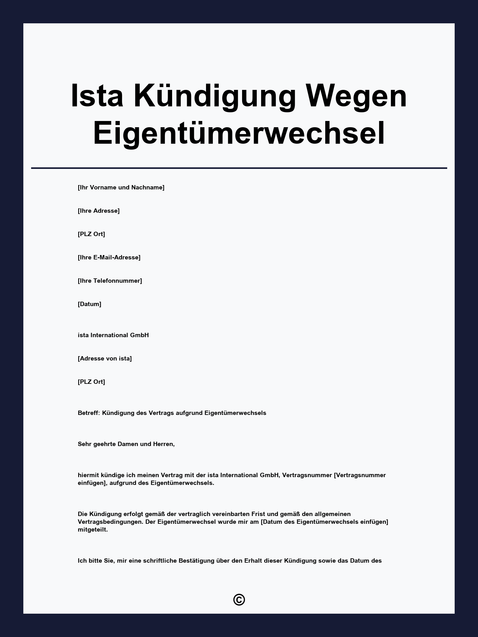 Ista Kündigung Wegen Eigentümerwechsel